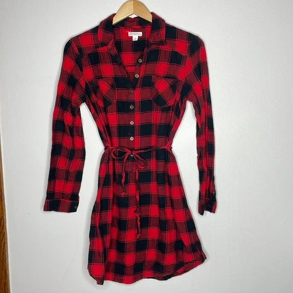 Merona | Dresses | Flannel Dress Redblack | Poshmark Merona | Dresses | Flannel Dress Redblack | Poshmark